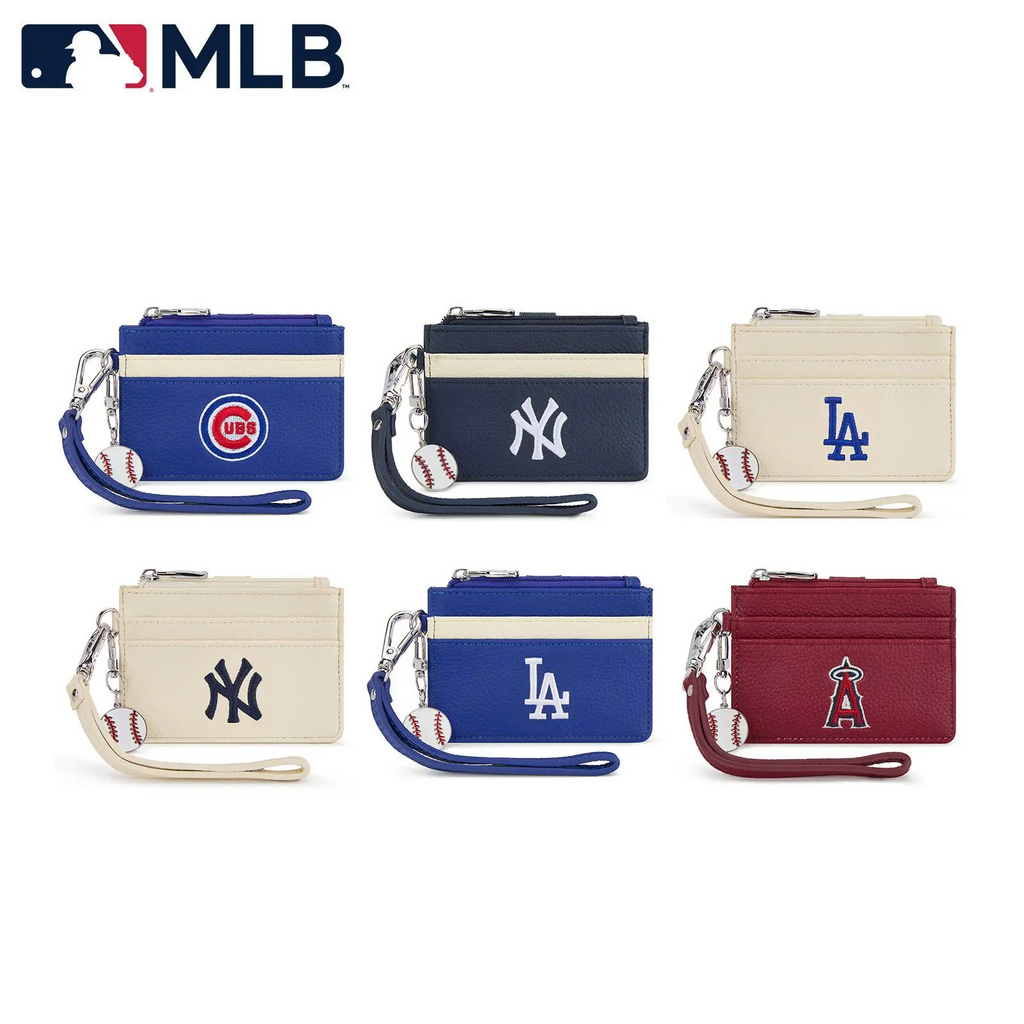 MLB PU Leather Wallet with Wristlet – Official Team Logo, Card Holder & Organizer