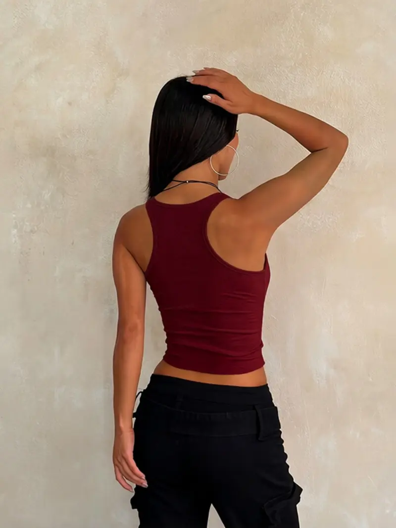 Women's Letter Print Cropped Tank Top