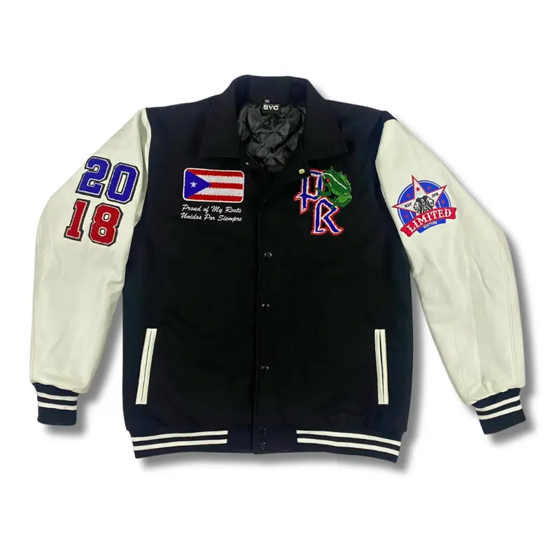 Premium Puerto Rico (BLK) Varsity Jacket