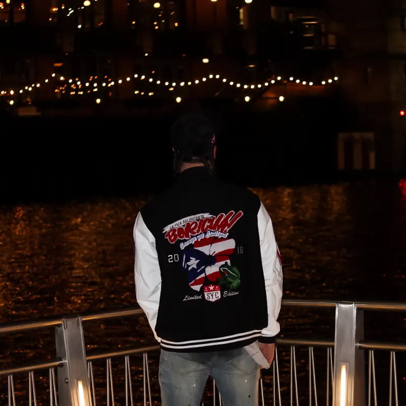 Premium Puerto Rico (BLK) Varsity Jacket